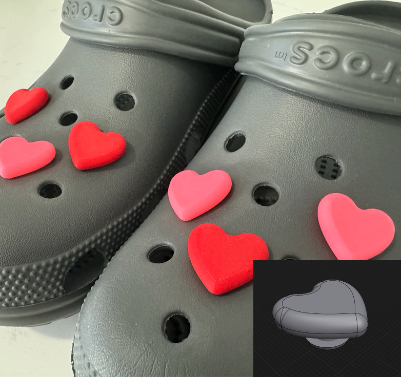 Original 3D Model - Croc Hearts