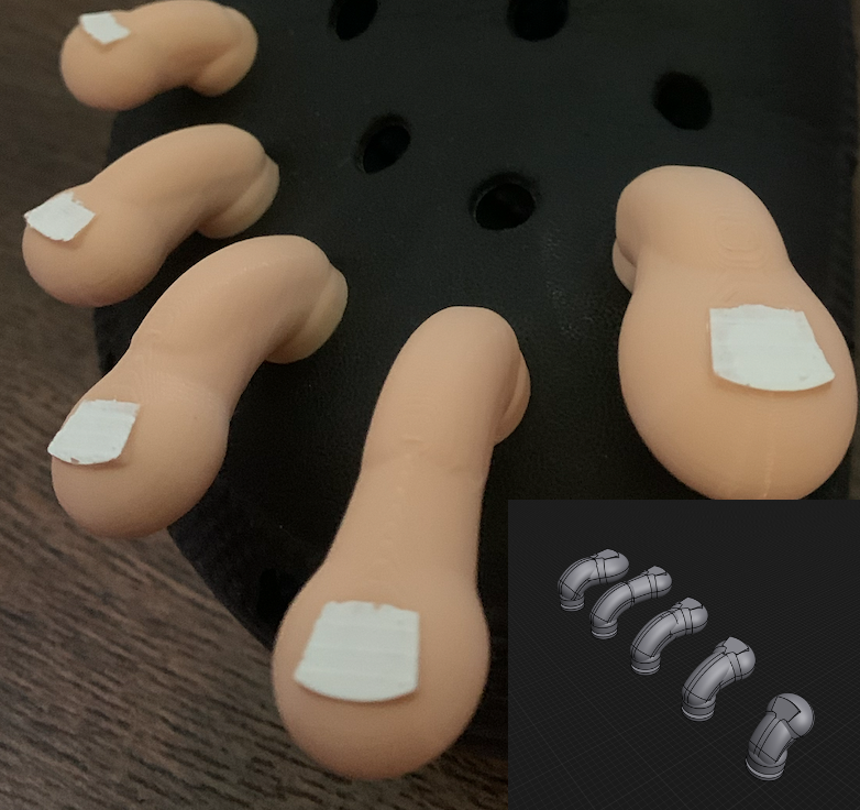 Original 3D Model - Croc Toes